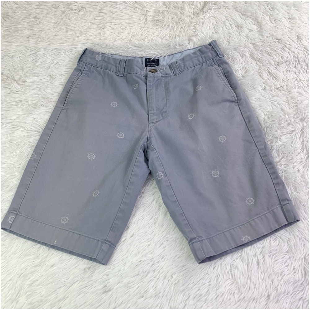 J. Crew Men's‎ 11" Rivington printed khaki Flat Front Shorts